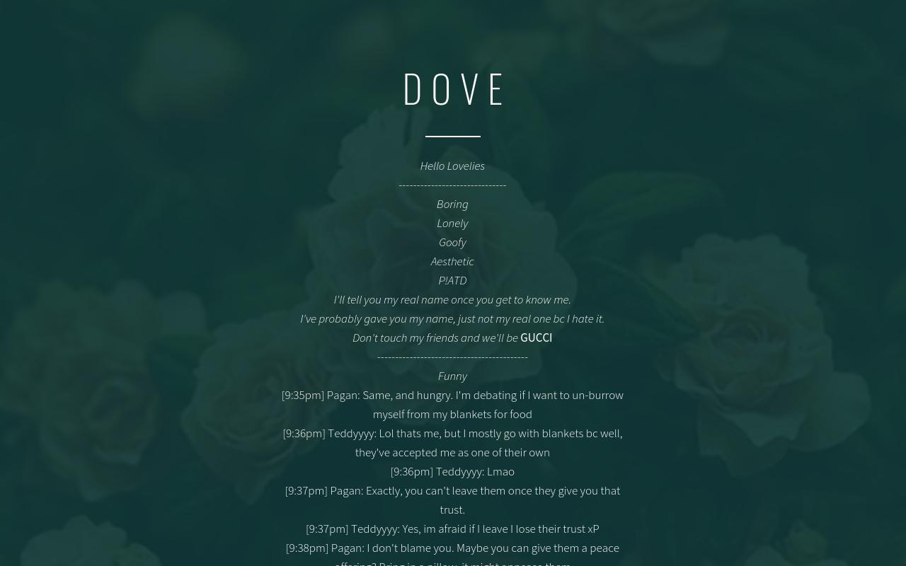 Carrd profile picture for @doves